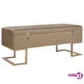 vidaXL Bench with Storage Compartment 105 cm Beige Velvet