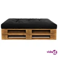vidaXL Pallet Cushion Black 120x80x12 cm Fabric