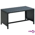 vidaXL Coffee Table Black 70x40x38 cm Poly Rattan