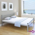 vidaXL Bed Frame Grey Metal 153x203 cm Queen Size