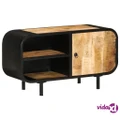 vidaXL TV Cabinet 90x30x48 cm Rough Mango Wood