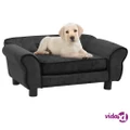 vidaXL Dog Sofa Dark Grey 72x45x30 cm Plush