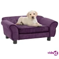 vidaXL Dog Sofa Burgundy 72x45x30 cm Plush