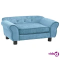 vidaXL Dog Sofa Turquoise 72x45x30 cm Plush