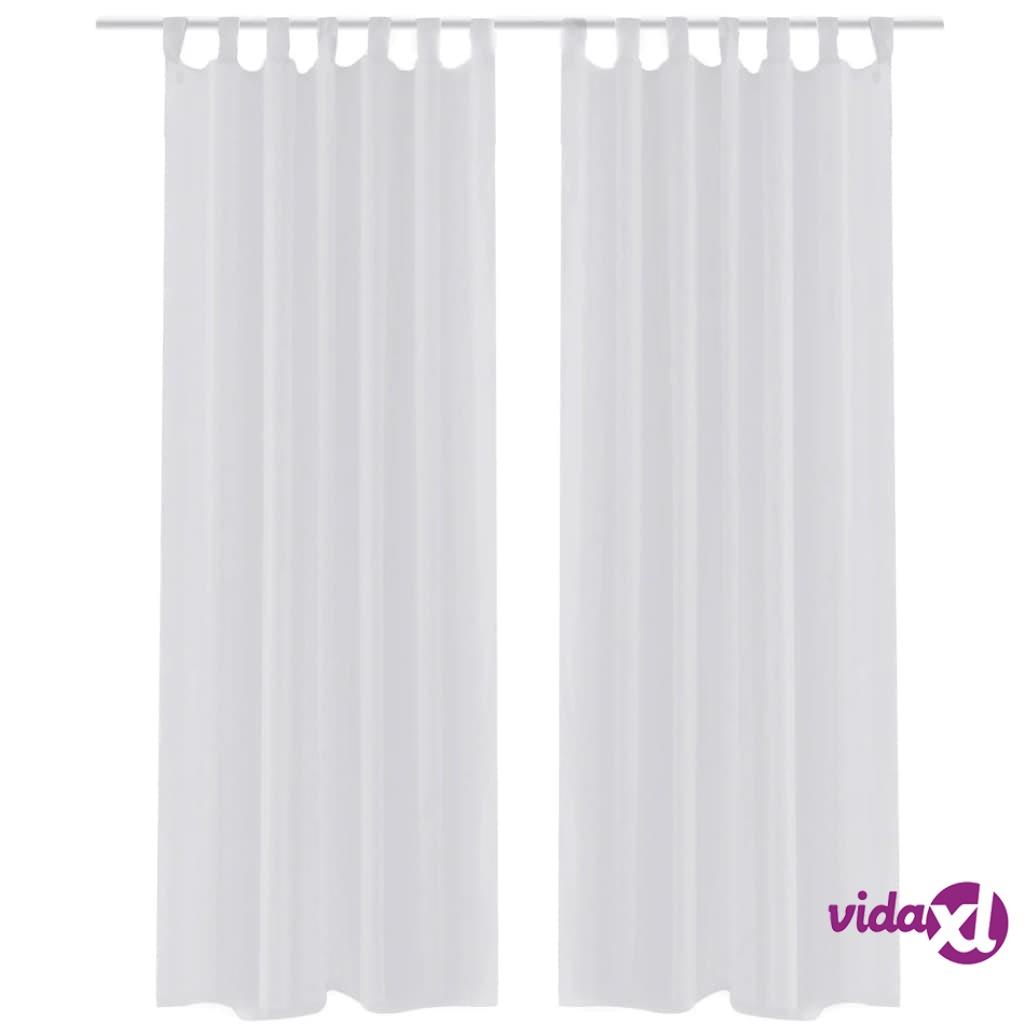 vidaXL White Sheer Curtain 140 x 175 cm 2 pcs
