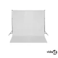 vidaXL Backdrop Support System 600x300 cm White