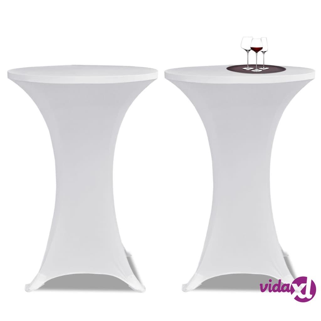 vidaXL Standing Table Cover Ø 60 cm White Stretch 2 pcs