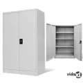 vidaXL Office Cabinet 90x40x140 cm Steel Grey
