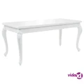 vidaXL Dining Table 179x89x81 cm High Gloss White