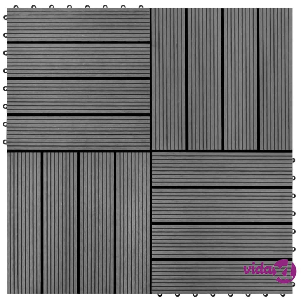 vidaXL 22 pcs Decking Tiles 30x30cm 2 sqm WPC Grey