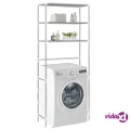 vidaXL 3-Tier Storage Rack over Laundry Machine Silver 69x28x169 cm