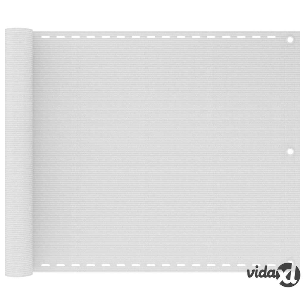 vidaXL Balcony Screen HDPE 75x600 cm White