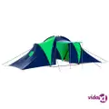 vidaXL Camping Tent Fabric 9 Persons Blue and Green