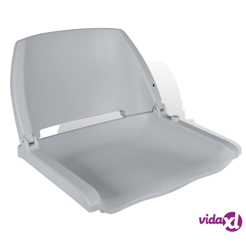 vidaXL Boat Seat Foldable Backrest No Pillow Grey 48x51x41 cm