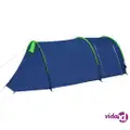 vidaXL Camping Tent 4 Persons Navy Blue/Green