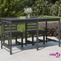 vidaXL Garden Table Grey 203.5x90x110 cm Solid Wood Pine