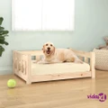 vidaXL Dog Bed 75.5x55.5x28 cm Solid Wood Pine