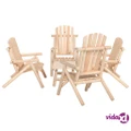 vidaXL 5 Piece Garden Lounge Set Solid Wood Spruce