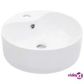 vidaXL Wash Basin with Overflow 36x13 cm Ceramic White