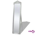 vidaXL Free-Standing Mirror Baroque Style 160x40 cm Silver