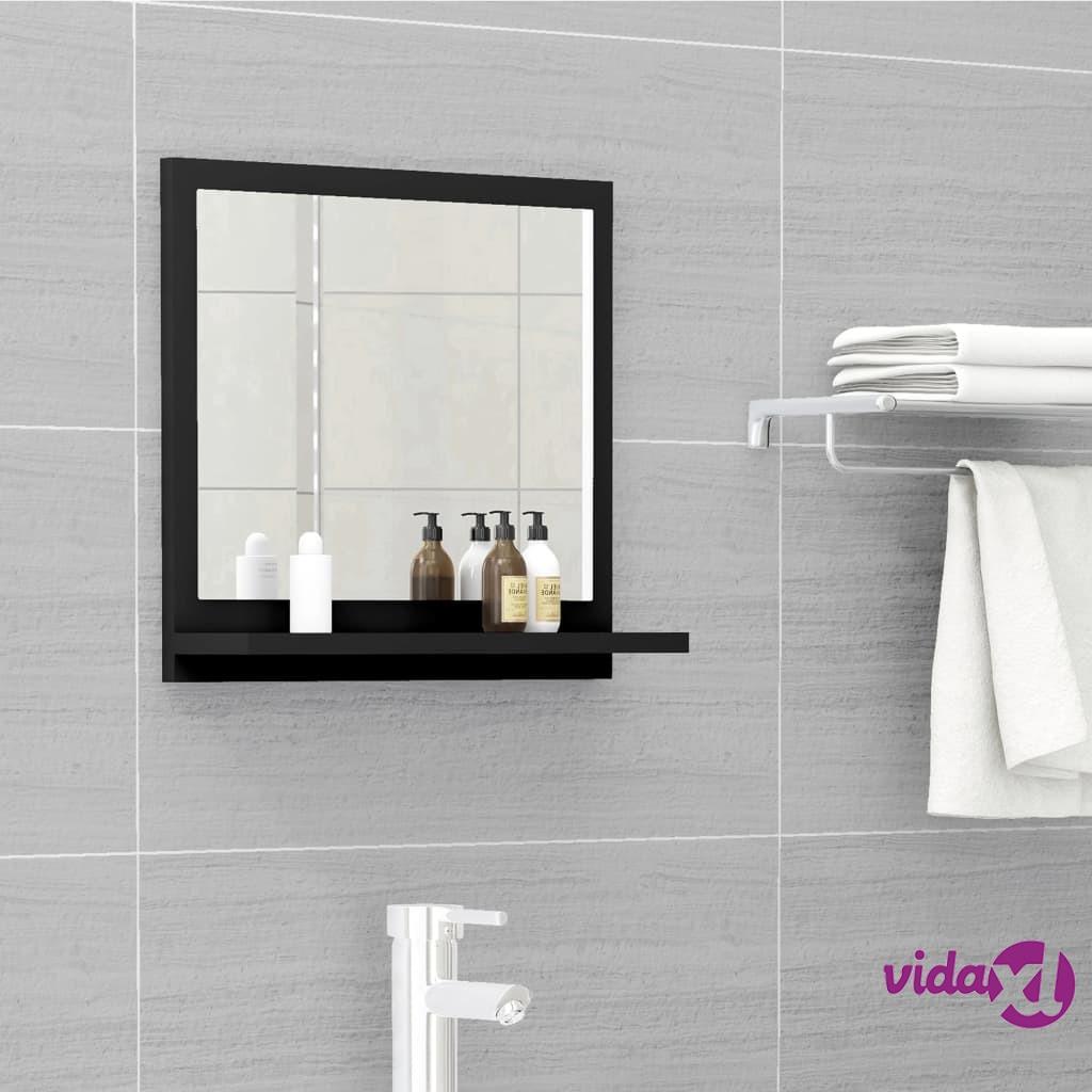 vidaXL Bathroom Mirror Black 40x10.5x37 cm Engineered Wood