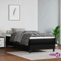 vidaXL Box Spring Bed Frame Black 100x200 cm Faux Leather