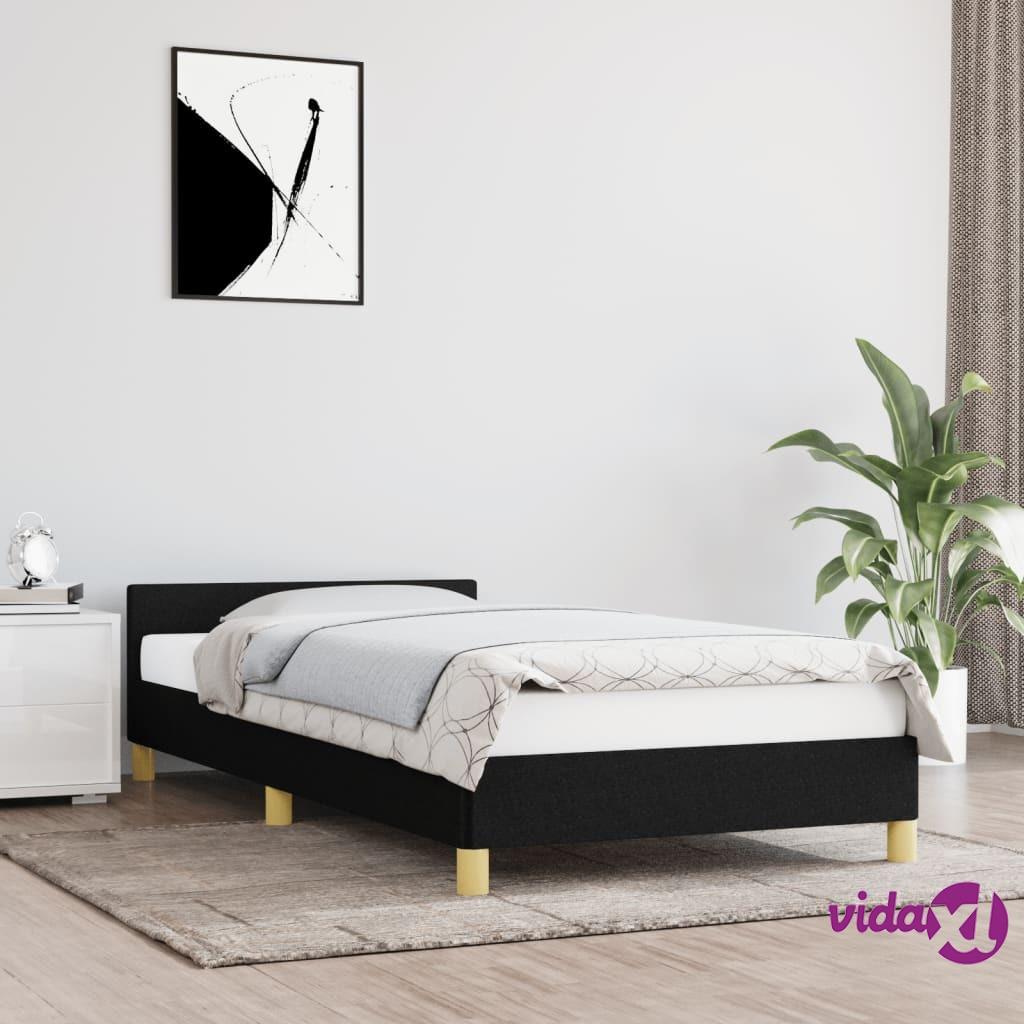 vidaXL Bed Frame Black 106x203 cm King Single Size Fabric