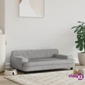 vidaXL Dog Bed Light Grey 90x53x30 cm Velvet