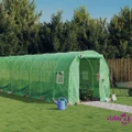 vidaXL Greenhouse with Steel Frame Green 16 m² 8x2x2 m