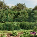 vidaXL Wire Mesh Fence Green 1.4x10 m Galvanised Steel