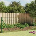 vidaXL Wire Mesh Fence Green 1x25 m Galvanised Steel