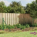 vidaXL Wire Mesh Fence with Spike Anchors Green 1.1x25 m