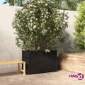 vidaXL Garden Planter Black 100x50x70 cm Solid Pinewood