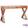 vidaXL Computer Desk Natural 115x47x77 cm Solid Mahogany Wood