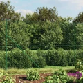 vidaXL Chain Link Fence with Flange Green 1.4x25 m