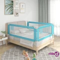 vidaXL Toddler Safety Bed Rail Blue 190x25 cm Fabric
