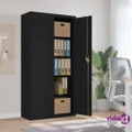 vidaXL File Cabinet Black 90x40x180 cm Steel