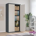 vidaXL File Cabinet Anthracite and White 90x40x180 cm Steel