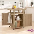 vidaXL Bar Cart 70x50x90 cm Solid Wood Teak