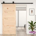 vidaXL Barn Door 90x1.8x204.5 cm Solid Wood Pine
