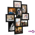vidaXL Collage Photo Frame for Picture 10 pcs 13x18 cm Black MDF