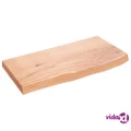 vidaXL Wall Shelf Light Brown 60x30x(2-4) cm Treated Solid Wood Oak