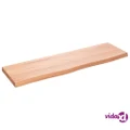 vidaXL Wall Shelf Light Brown 100x30x(2-4) cm Treated Solid Wood Oak