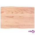 vidaXL Table Top Light Brown 60x40x(2-4) cm Treated Solid Wood Live Edge