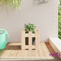 vidaXL Garden Planter with Fence Design 30x30x30 cm Solid Wood Pine