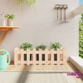 vidaXL Garden Raised Bed with Fence Design 100x30x30 cm Solid Wood Pine