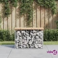 vidaXL Garden Bench Gabion Design 63x31.5x42 cm Solid Wood Pine