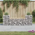 vidaXL Garden Bench Gabion Design 183x41x60.5 cm Solid Wood Pine