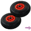vidaXL Sack Truck Wheels 2 pcs Rubber 3.00-4