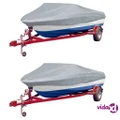 vidaXL Boat Covers 2 pcs Grey Length 427-488 cm Width 173 cm
